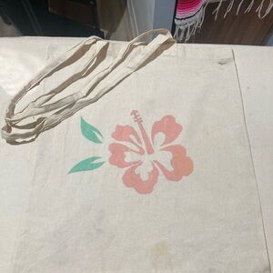 Floral Canvas Tote Bag